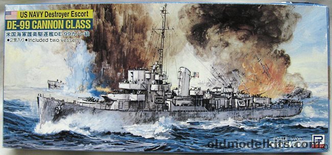 Skywave 1/700 TWO Cannon Class Destroyer Escorts DE99 - With Decals For Any Ship Of The Class, W-9 plastic model kit